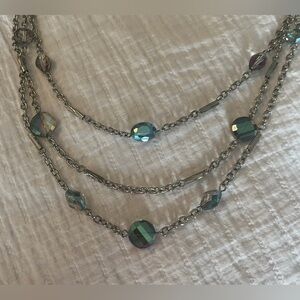 Beautiful blue layered necklace.